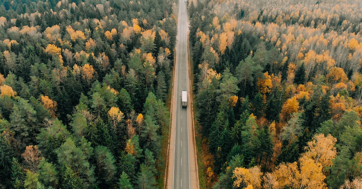 Slingshot Woods - 1 - Free stock photo of aerial view, autumn, autumn color