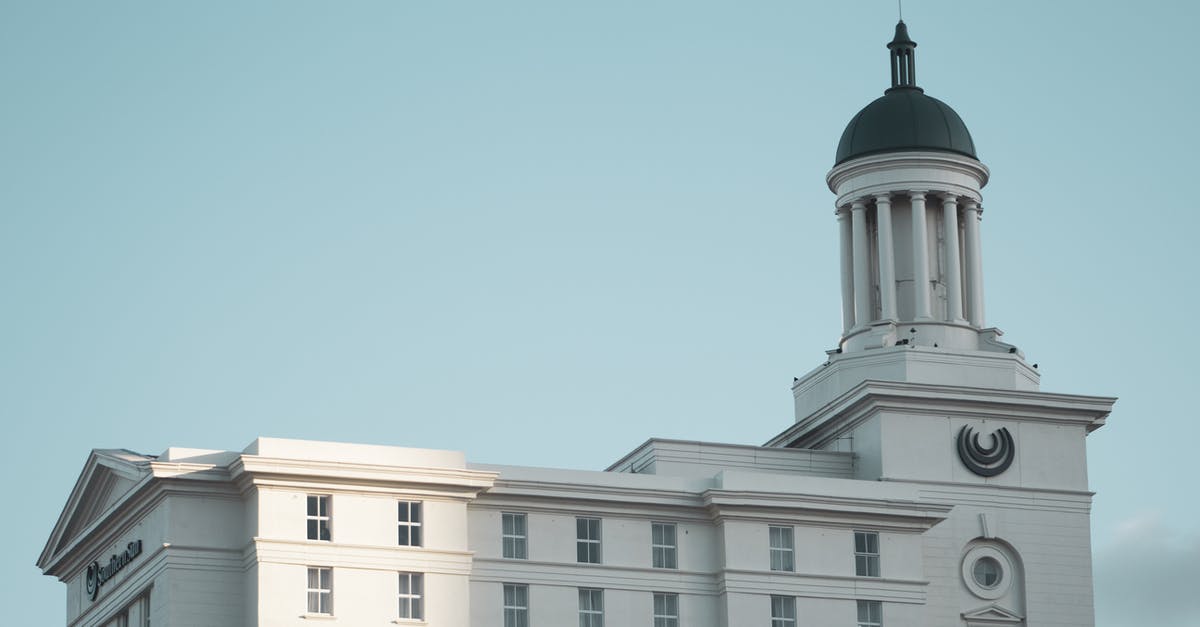 Town Hall - No Gold/Elixir/Dark Elixir Received - Exterior of white building in classic style with domed tower on top against blue sky