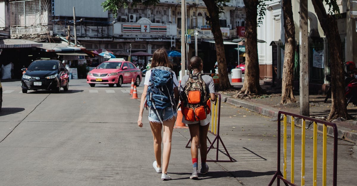 Troops walking out on me - People with Backpacks Walking City Street