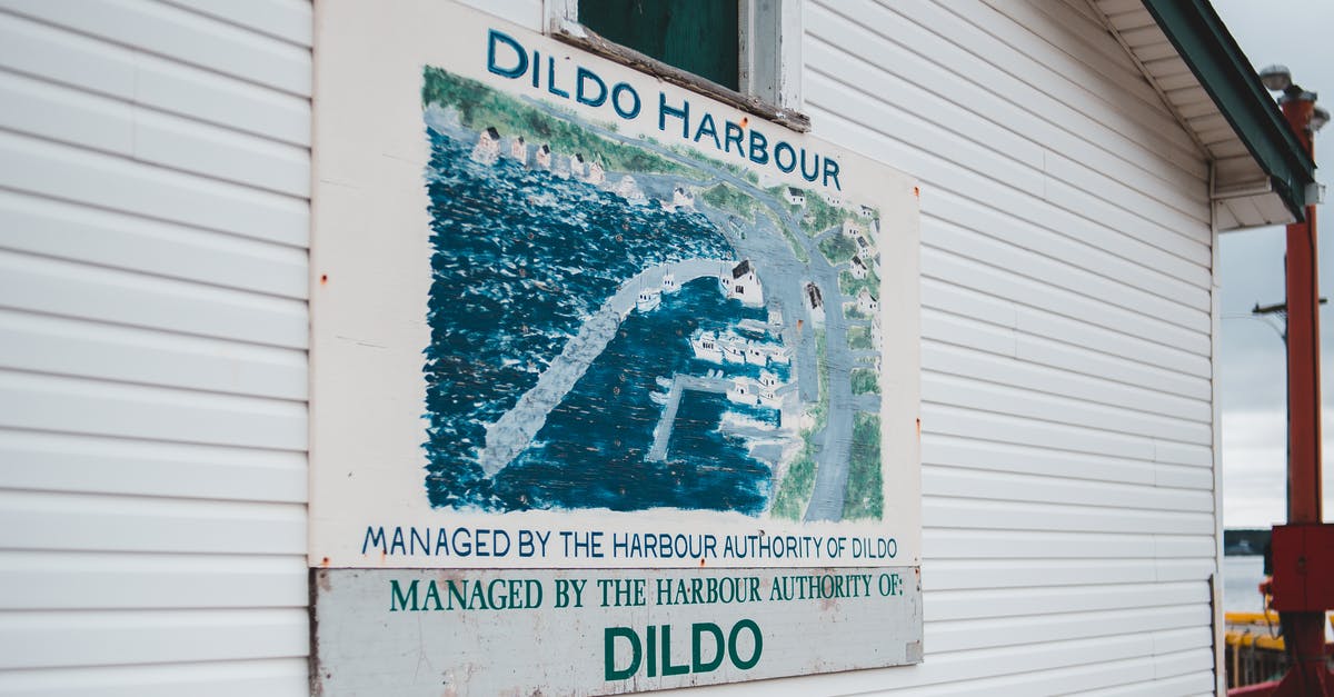 Unable to locate name/value separator - Signboard on cottage with location name Dildo Harbour