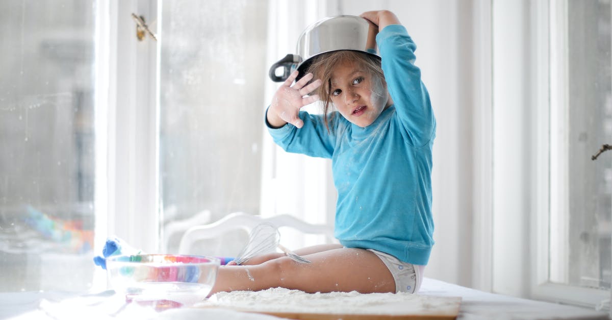 Unable to play RoadRash on Window 10 - Little girl playing with pan and flour in kitchen