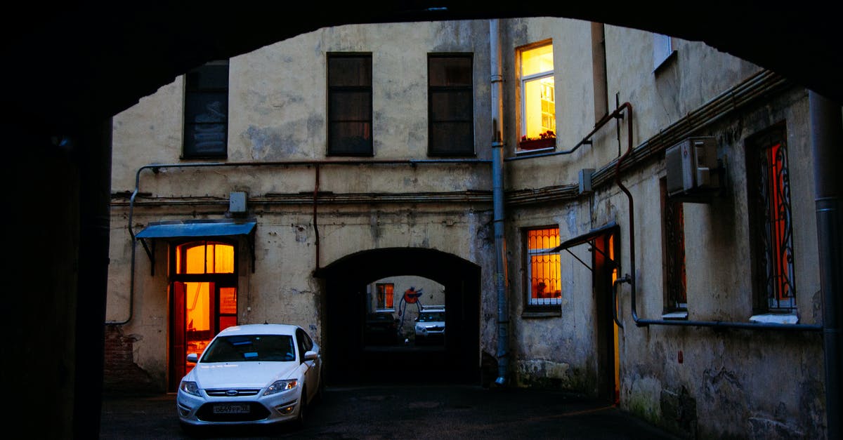 Unbalanced square brackets [duplicate] - White Car Parked Beside Brown Concrete Building