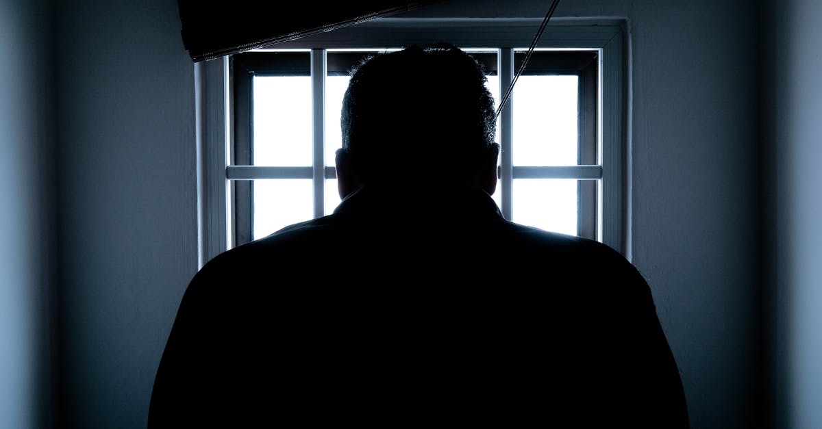 Wailing Prison escape! - Rear View of a Silhouette Man in Window