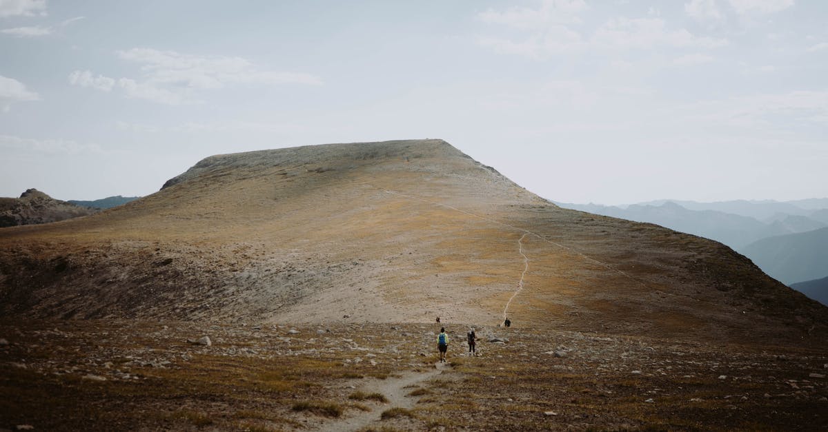 What's the cheapest way to discover all dealerships? - Distant travelers walking on hillside