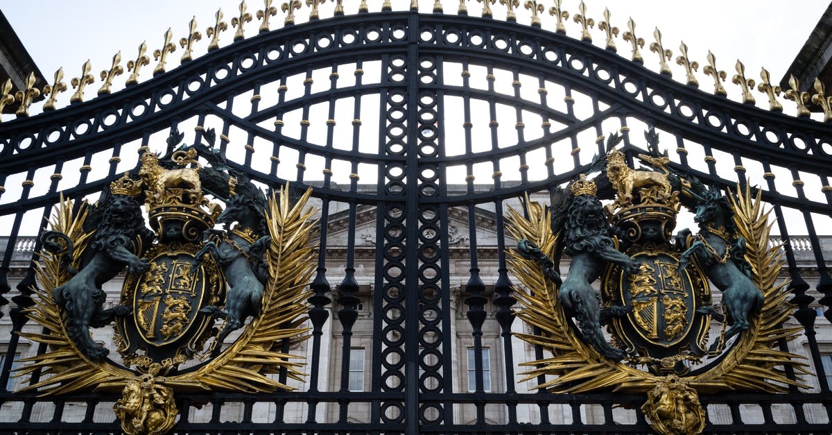 What happens with crown chests crowns when chest is not unlocked? - Close-Up of Gate of Buckingham Palace