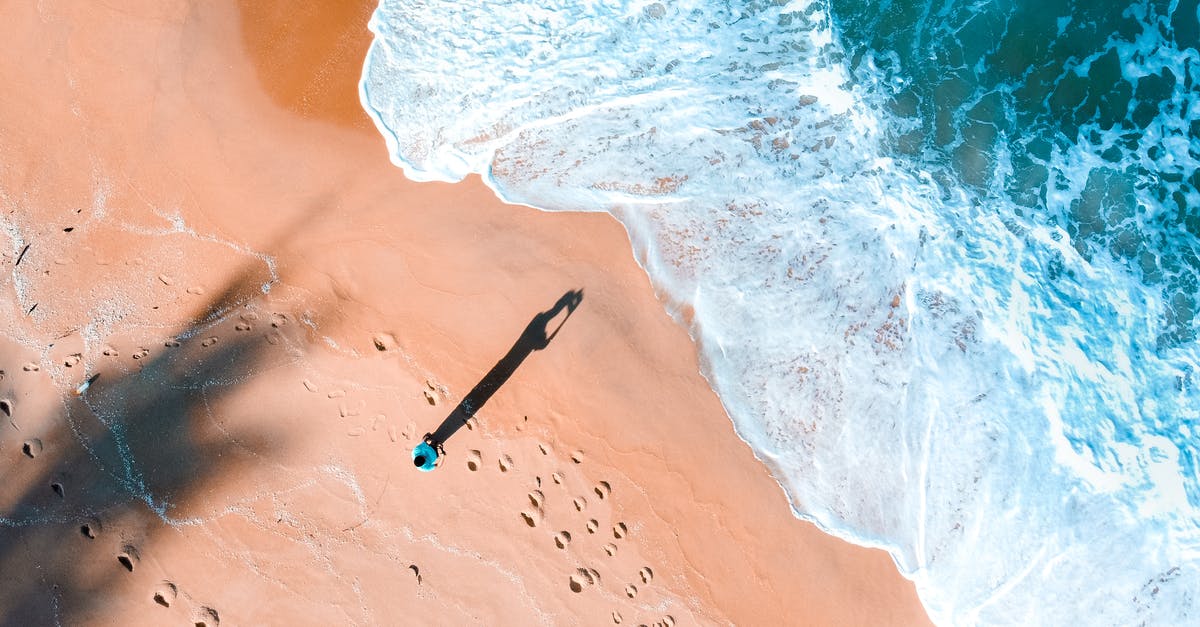 What is considered a bomb tower's "footprint"? - Top View Photo of Person Standing on Beach