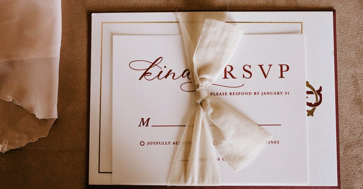 What is the criteria for requesting cards? - Invitation card with the inscription tied with ribbon