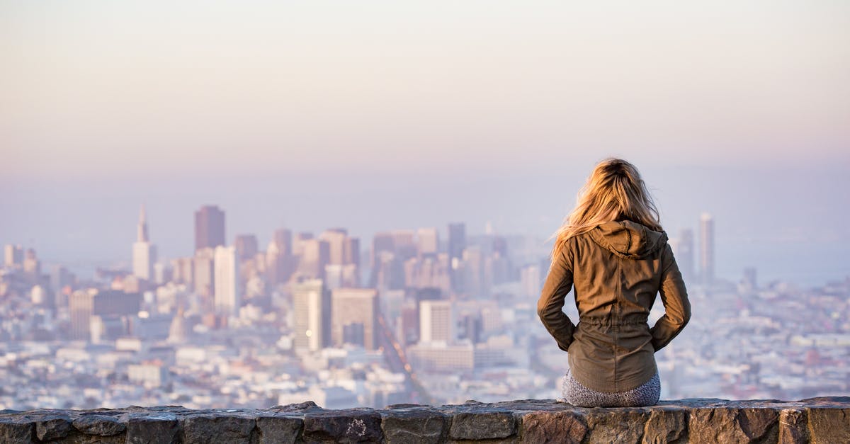 What is uncovered by synchronizing at viewpoints? - Woman on Rock Platform Viewing City