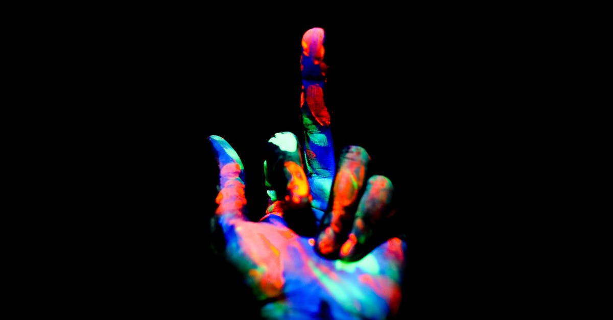 What is wrong with my username? - Crop anonymous persons hand painted with multicolored bright neon colors showing middle finger in obscurity