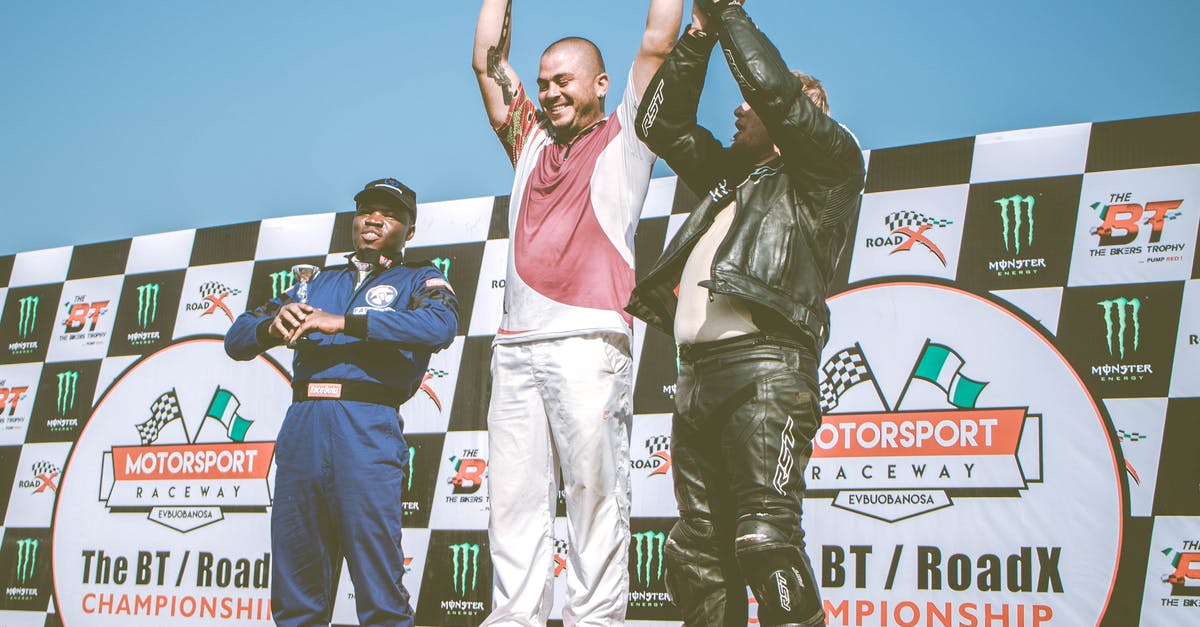 When to purposefully lose trophies - Three People Standing On Stage Holding Trophies