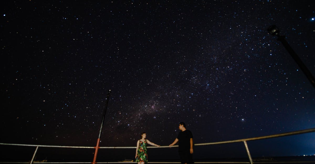 Where are the Friend Hearts on the Kirby Star Allies site? - Couple on viewpoint near railing under starry sky at night