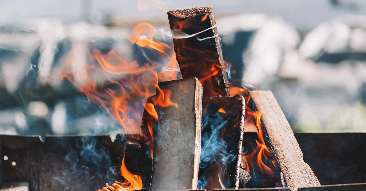 Where can fire spread to? [duplicate] - Burning firewood with rough bark in daytime