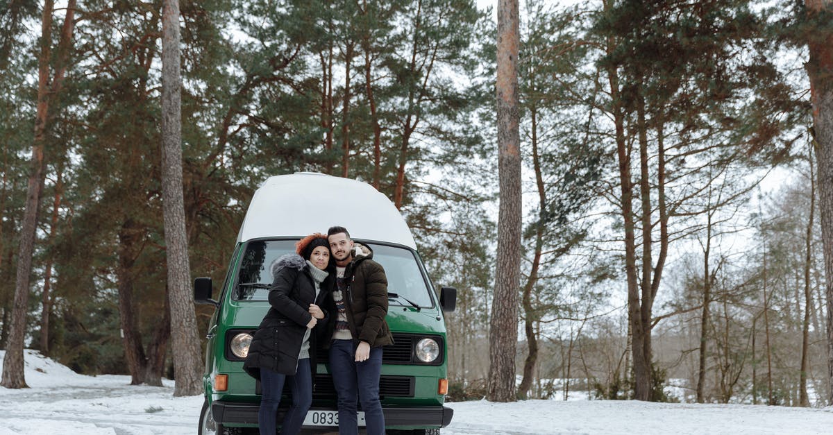 Why are these Forest Retreats Dwarven, and not Elven? - Man and Woman Sitting on Green Van on Snow Covered Ground