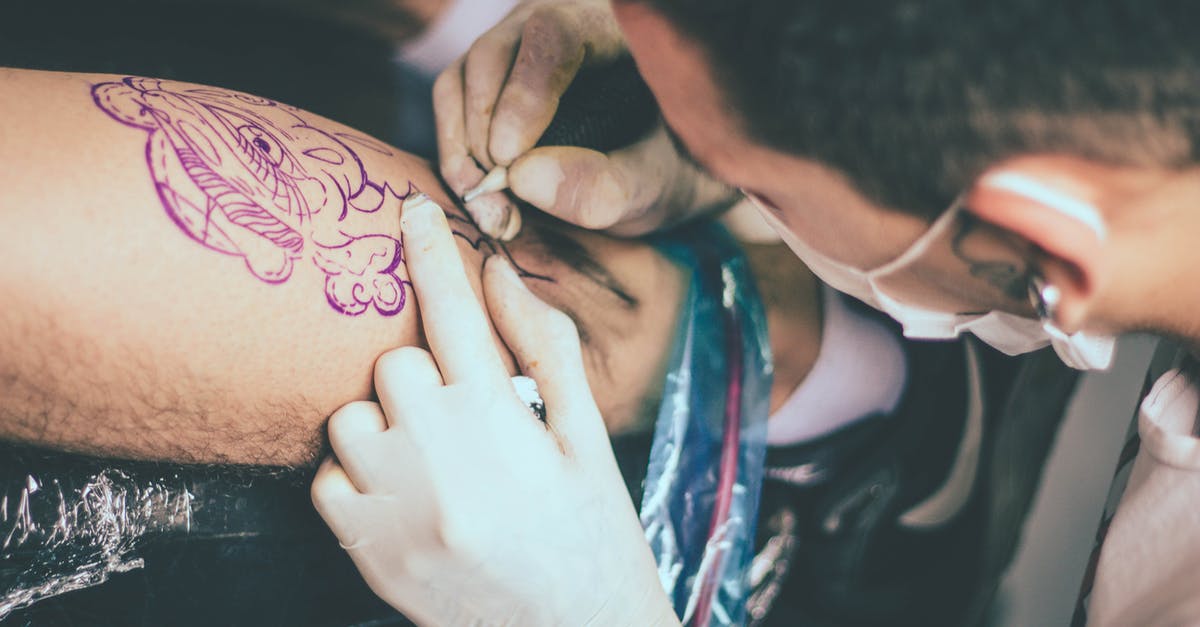 Why should I attack the leg of the dragon? - Close up of a Man Tattooing Mans Leg